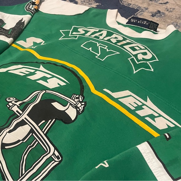 Extremely rare vintage 80’s blue tag STARTER NFL New York Jets skyline crewneck. - Picture 7 of 7